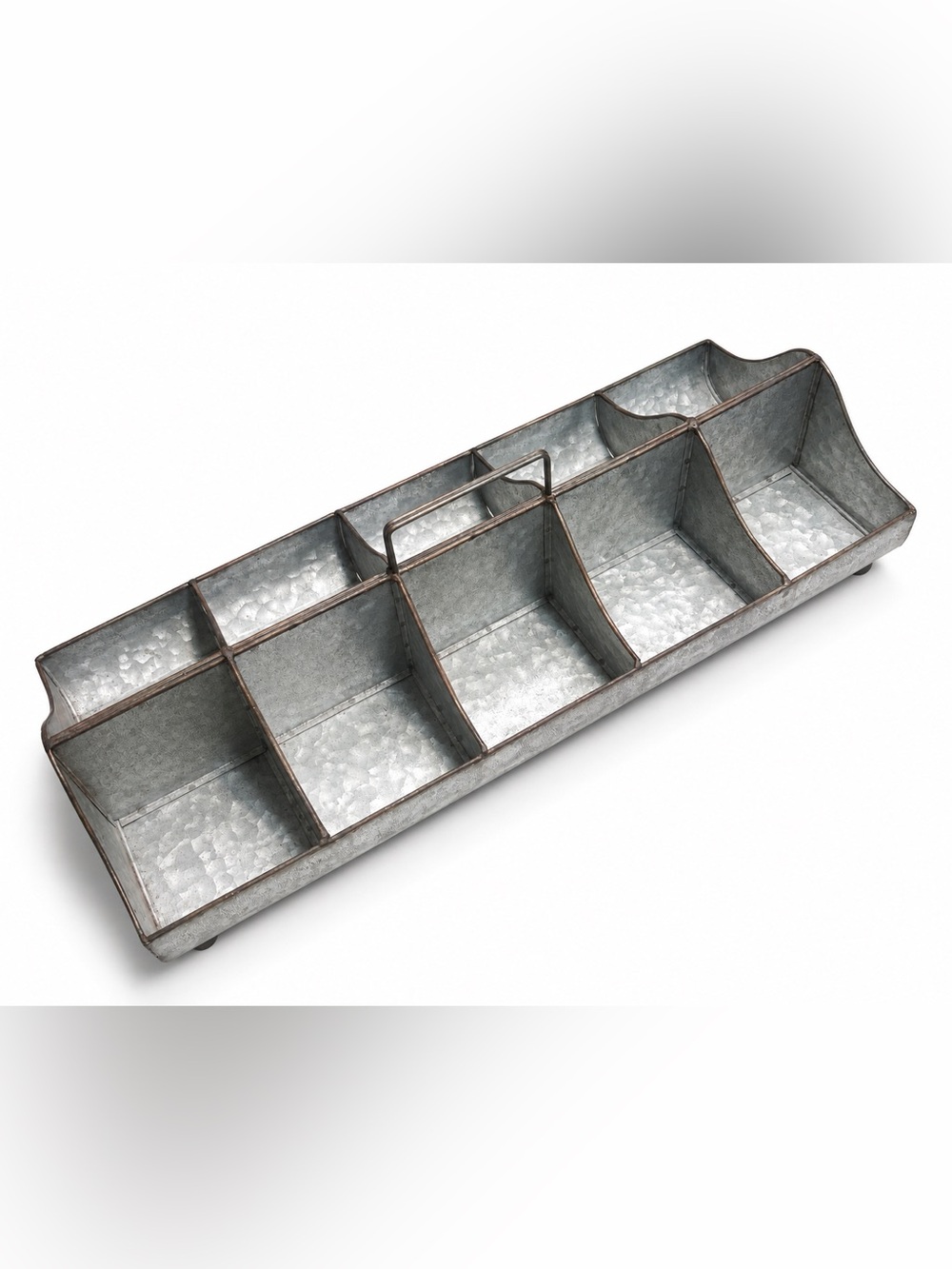 rustic farmhouse galvanized metal caddy organizer modeled traditional chicken